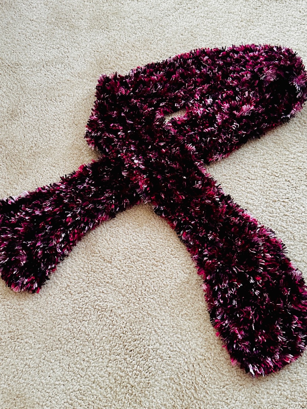croft & barrow Plush Fuzzy Pink and Purple Scarf